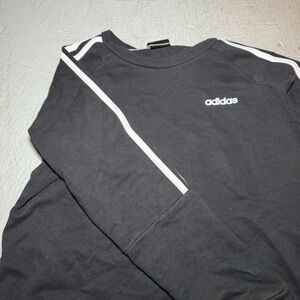 Adidas Black Shirt with White Stripes